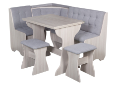 Кухонные уголки, Кухонный уголок Стиль 1Л (со столом СТ3) Ясень шимо светлый / велюр