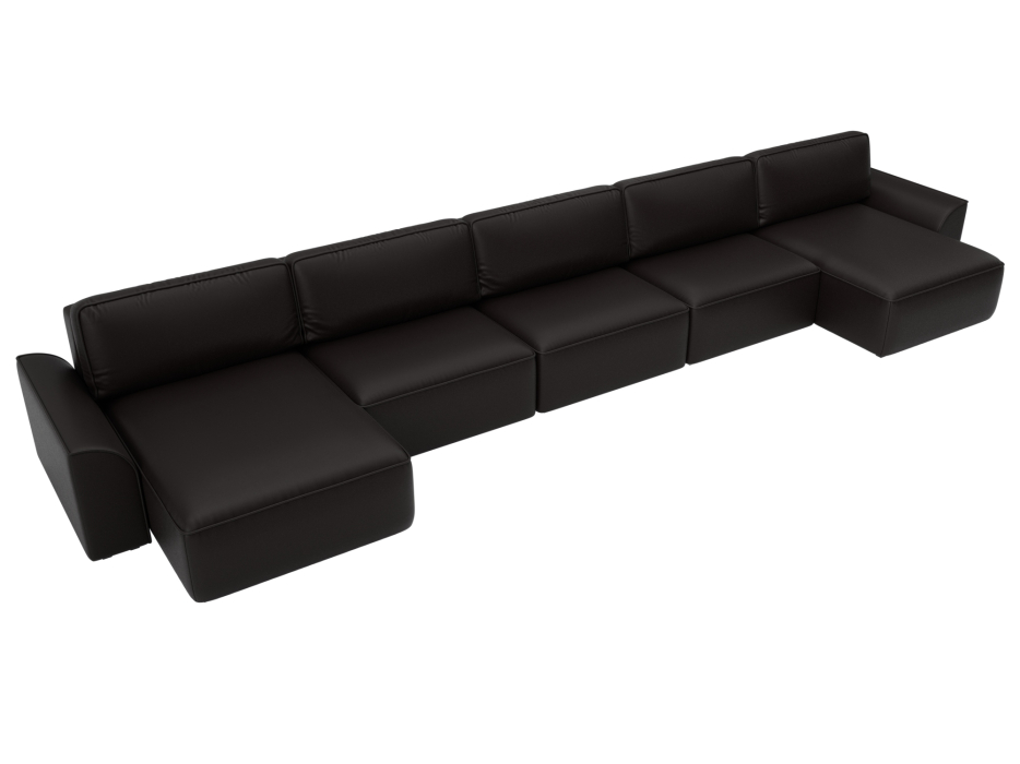 Диваны еврокнижки, Диван П-образный Лига-048 НПБ МегаЛонг, экокожа GRIFON