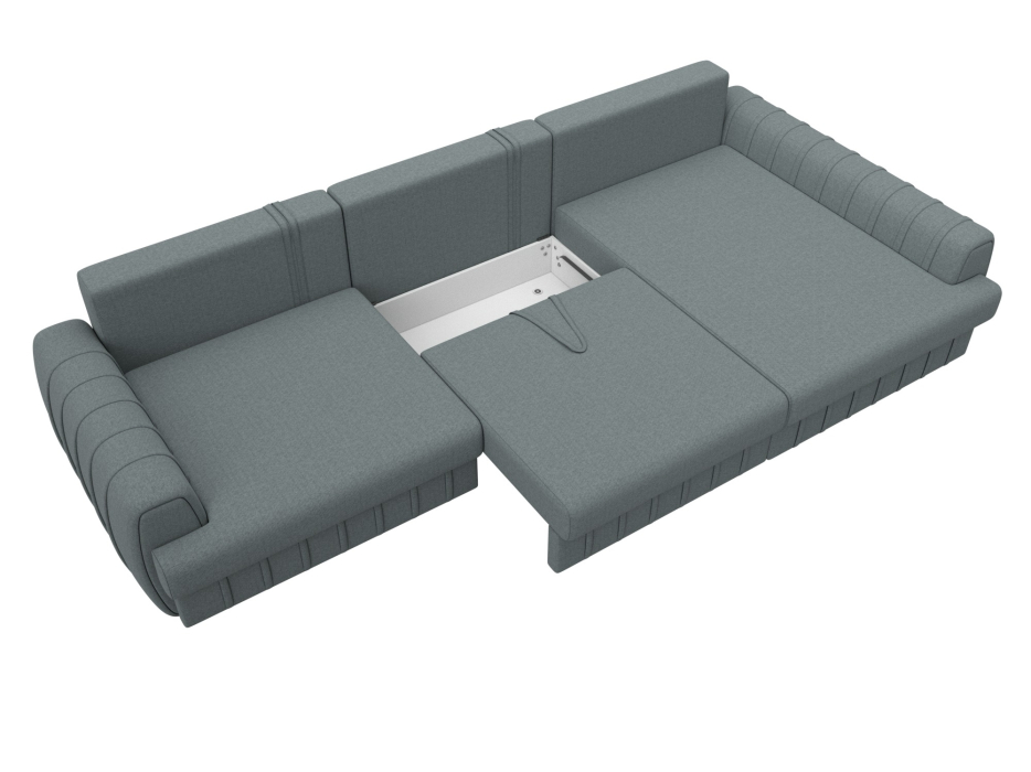 Диваны угловые в гостиную, Диван угловой Лига-057 НПБ Лонг угол правый, рогожка Амур