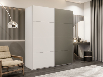 Шкаф-купе Эста 2-х дверный ДСП/Стекла хаки/Доводчик 160х66х240