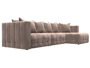 Диван угловой Лига-052 НПБ Лонг угол универсальный, велюр TOWER