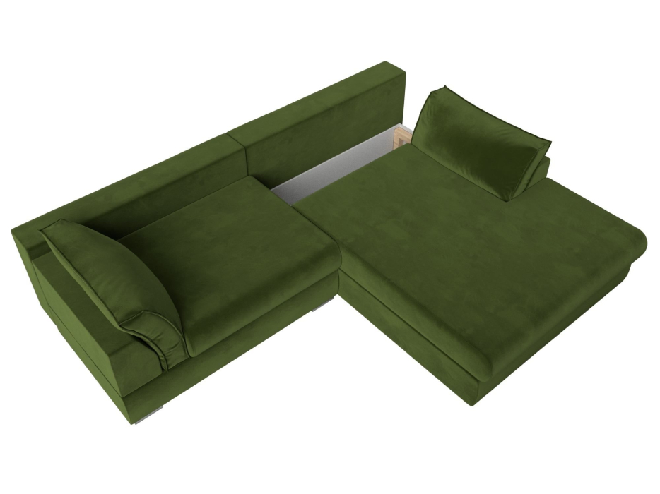 Диваны угловые в гостиную, Угловой диван Пекин угол правый, микровельвет