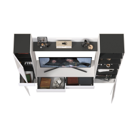 Тумба для ТВ Сидней в комплекте с полочкой шкафом с ящиком и шкафом с дверкой