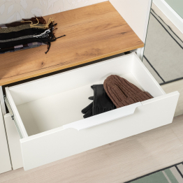 Три обувницы с зеркалом и вешалками для одежды Октава