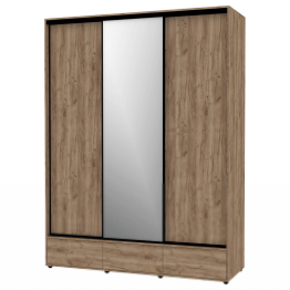 Шкаф-купе 3-дв  MOD 1800 зеркало/лдсп  (в2390*ш1800*г620)