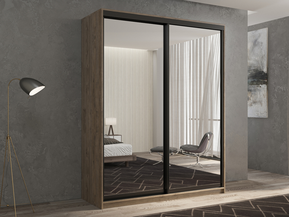 Для одежды, Шкаф-купе 2х дверный Кааппи 1 140х45