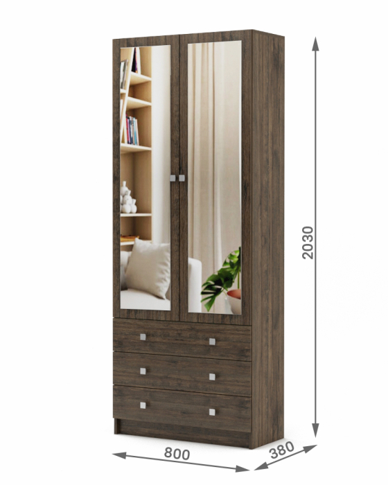 Шкафы двухстворчатые, Шкаф Бостон-12