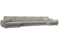 Диваны угловые в гостиную, Диван П-образный Лига-057 НПБ МегаЛонг, рогожка Амур