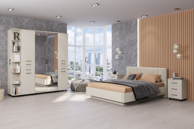 Модульная спальня Грейс композиция 1  Серый Кашемир