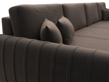 Диван П-образный Лига-057 НПБ Лонг, велюр SEVEN