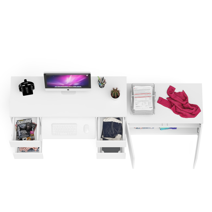 Прямые компьютерные столы, Двухтумбовый компьютерный стол Мори МС-2 с широкой тумбой на 900