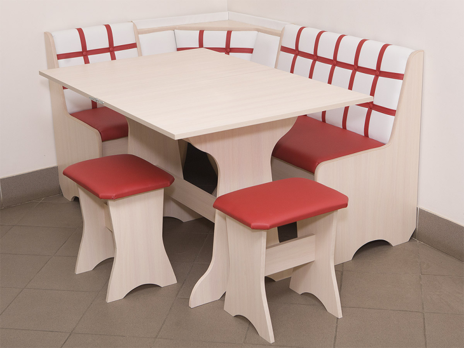 Кухонные уголки, Кухонный уголок Стиль 19Л (со столом СТ3) Дуб млечный