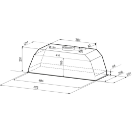 Вытяжка кухонная KRONA AMELI 600 INOX PB
