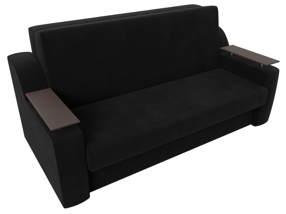 Диваны с ящиком для белья, Прямой диван аккордеон Сенатор 140, микровельвет