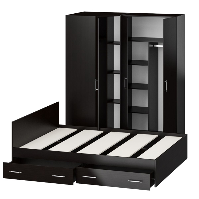 Спальные гарнитуры, Гарнитур Спальный № 2 Стандарт с кроватью 1600 с ящиками