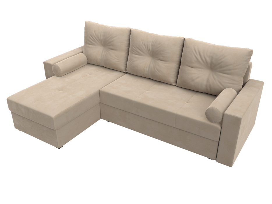 Диваны угловые в гостиную, Диван угловой Верона Лайт левый угол, велюр