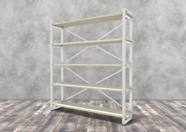 Стеллаж Айсберг Лофт 160х182-2 белый