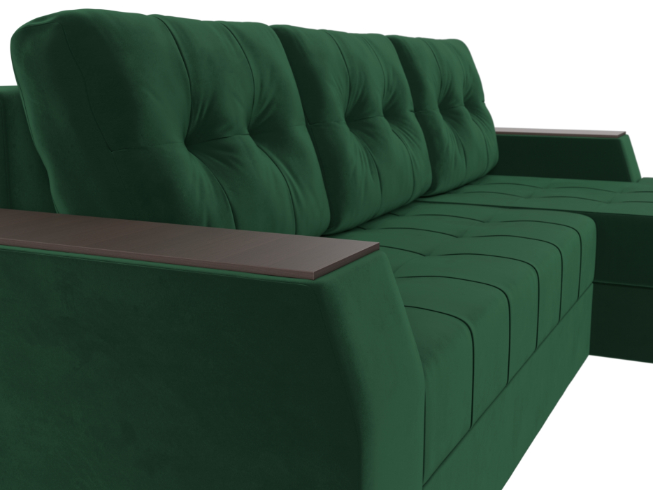 Диваны угловые в гостиную, Угловой диван Эмир БС правый угол, велюр
