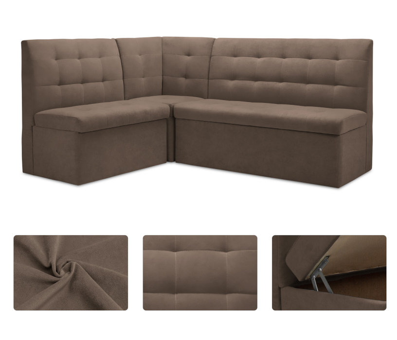 Кухонные уголки, Диван кухонный угловой Омега, микровелюр