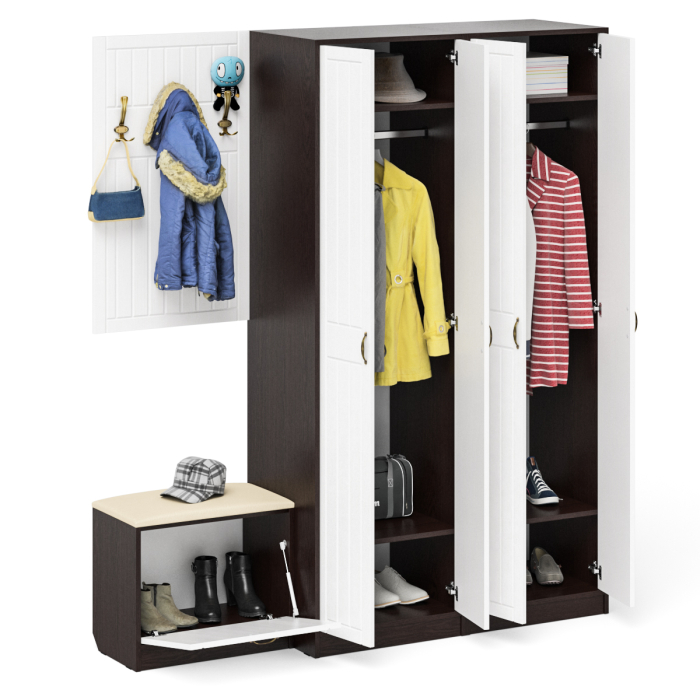 Прихожие, Модульная мебель для прихожей П-6 № 9 МДФ фрезеровка прованс