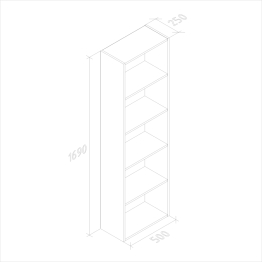 Стеллаж 169х50 Феликс