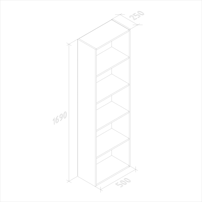 Стеллажи, Стеллаж 169х50 Феликс