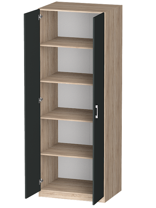 В спальню, Распашной шкаф Лайф с полками 80*60*215 Дуб сонома