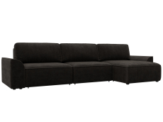 Диваны угловые в гостиную, Диван угловой Лига-048 НПБ лонг, велюр BRUT