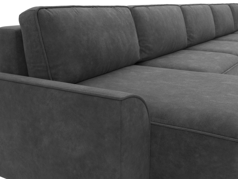 Диваны еврокнижки, Диван П-образный Лига-048 НПБ МегаЛонг, велюр BRUT