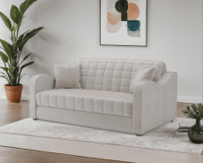 Диваны с ящиком для белья, Диван аккордеон Барон №4 НПБ 140х200 Бархат