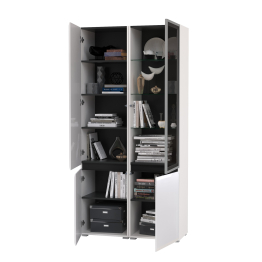 Сидней Шкаф-пенал с дверками и шкаф-витрина 13.201