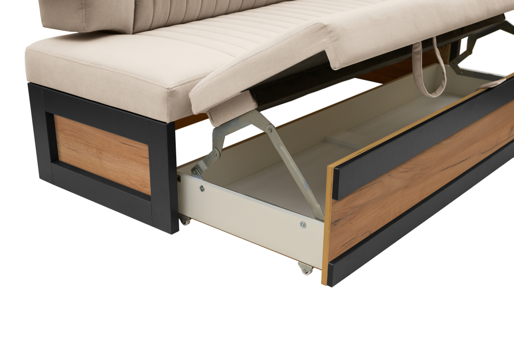 Диваны прямые кухонные, Прямой кухонный диван Парус 174 Дуб крафт золотой