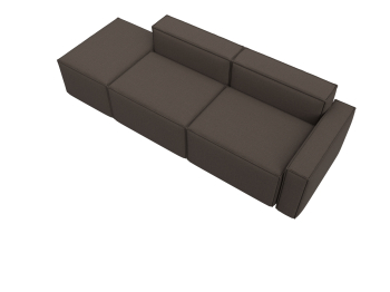 Диван угловой модульный Лига-063 угол правый, рогожка Амур