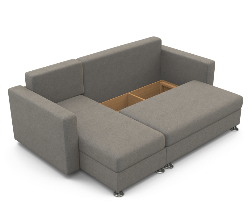 Диваны угловые в гостиную, Угловой диван Ария левый, велюр