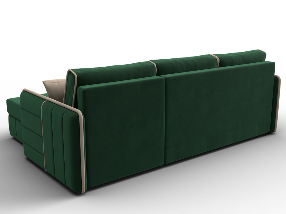 Диваны угловые в гостиную, Диван угловой Лига-078 угол универсальный, велюр SEVEN