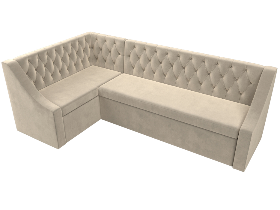 Диваны угловые кухонные, Кухонный угловой диван Мерлин левый угол микровельвет