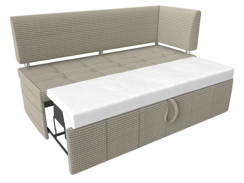 Диваны угловые кухонные, Кухонный прямой диван Стоун с углом правый, рогожка