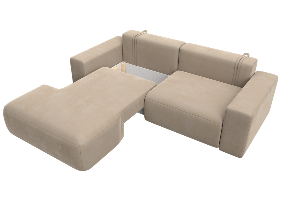 Диваны угловые в гостиную, Диван угловой Лига-036 Классик левый угол, велюр