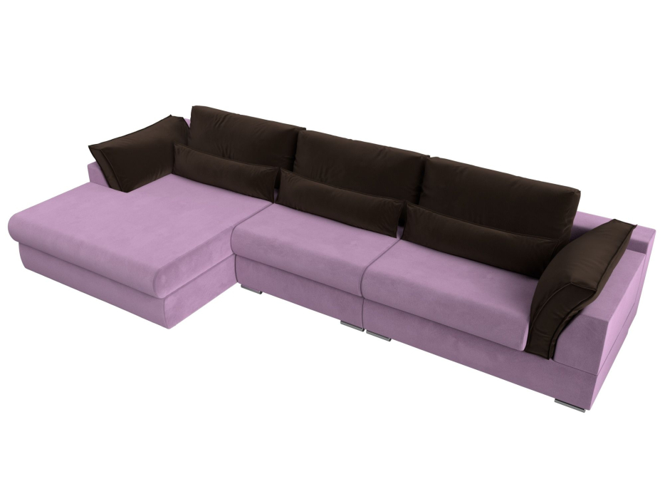 Диваны угловые в гостиную, Угловой диван Пекин Long угол левый, НПБ, микровельвет