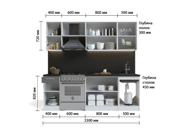 Кухонный гарнитур Колизей (1700м)