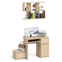 Стол компьютерный МС-1 правый с тумбой 400 и полкой Мори