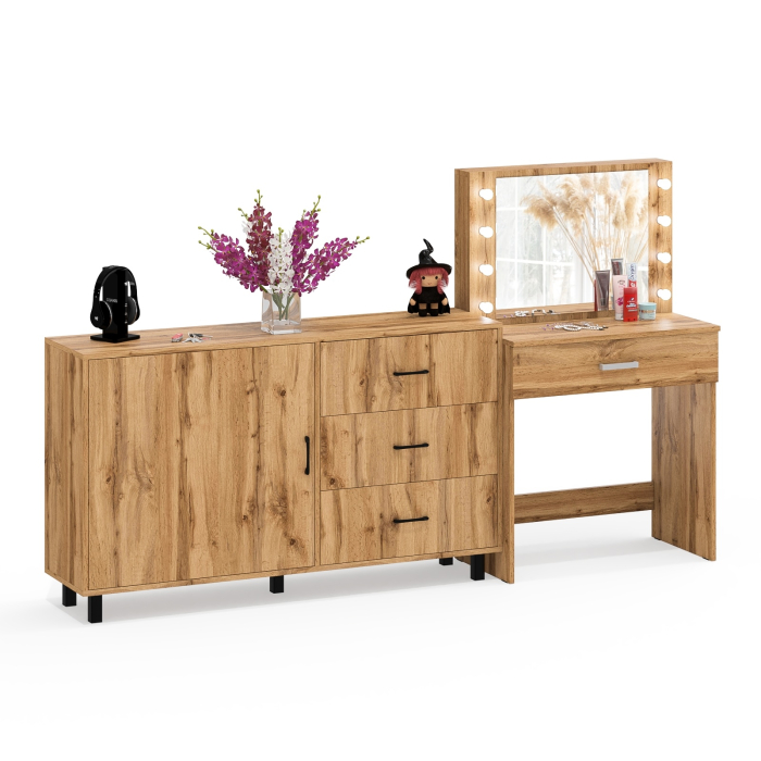 Туалетные столики, Комод ящики и дверка 122-1504 и туалетный столик с подсветкой СТ-4