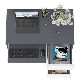 Стол компьютерный три ящика Мори МС-6 правый