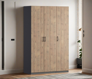 Шкаф трехдверный Макс 1500 мм, вариант №3 (ЛДСП)