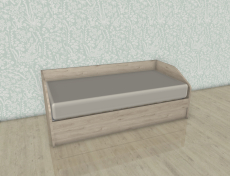 Кровати 90х190, Модульная система Карина Кровать КР-118 Гикори Джексон светлый