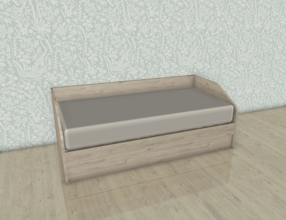 Кровати 90х190, Модульная система Карина Кровать КР-118 Гикори Джексон светлый