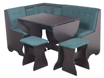 Кухонный уголок Стиль 1Л (со столом СТ-2У) Дуб венге / велюр