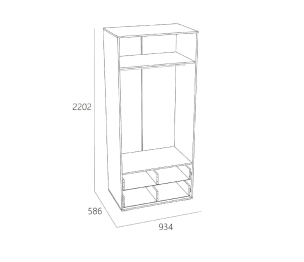 Шкаф для одежды Элиот НМ 041.94