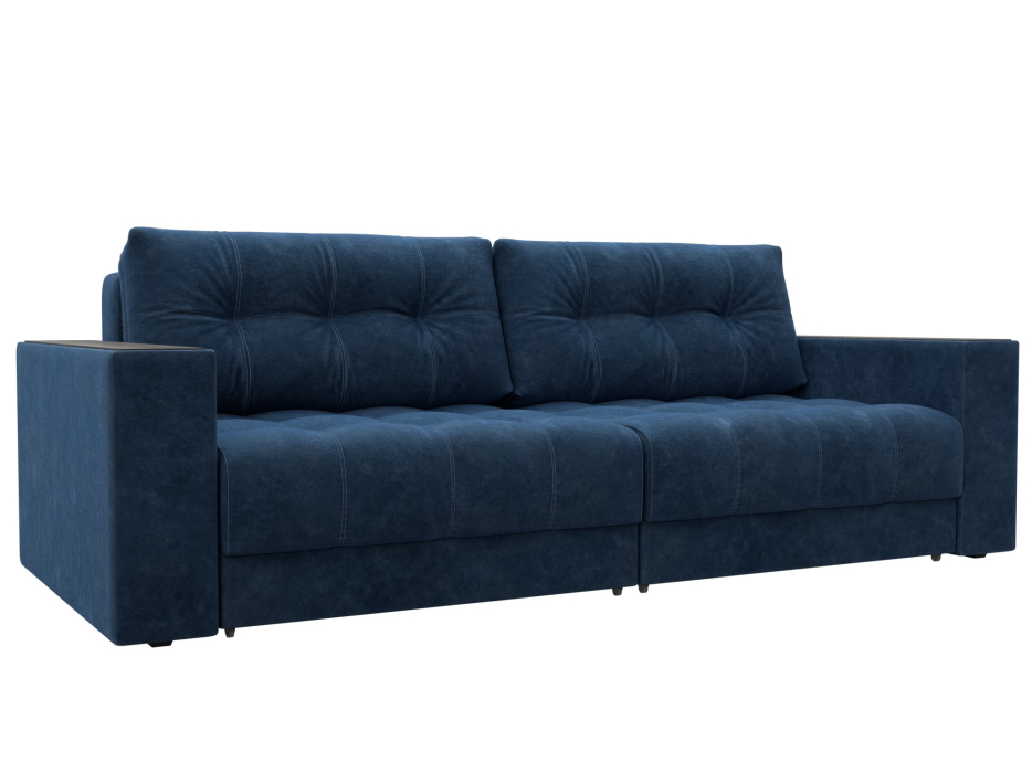 Диваны еврокнижки, Диван прямой с декором Лига-049 НПБ, велюр BRUT