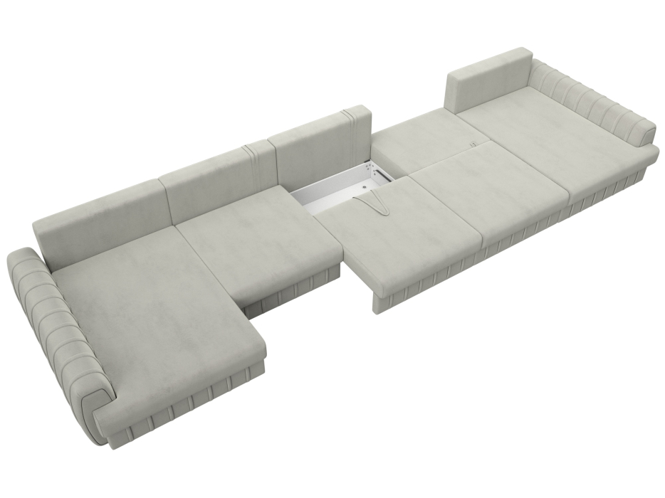 Диваны угловые в гостиную, Диван П-образный Лига-057 НПБ МегаЛонг, велюр TOWER